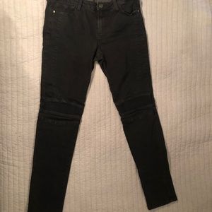 Skinny Black Normal Waist Jeans